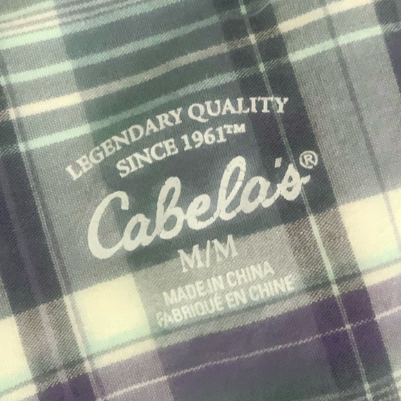 Cabela’s Blue Plaid Button Front Shirt - Picture 3 of 7